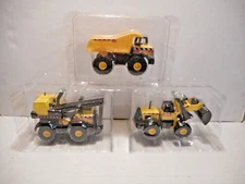 1998 Maisto Mighty Mini Tonka Lot 728 Loader 758 Bucket Swivel Crane 768 Dump NM