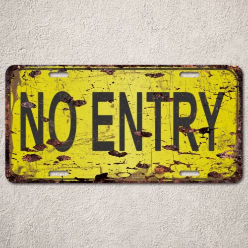 LP0093 No Entry Sign Auto Car License Plate Rust Vintage Home Store Decor - Picture 1 of 1