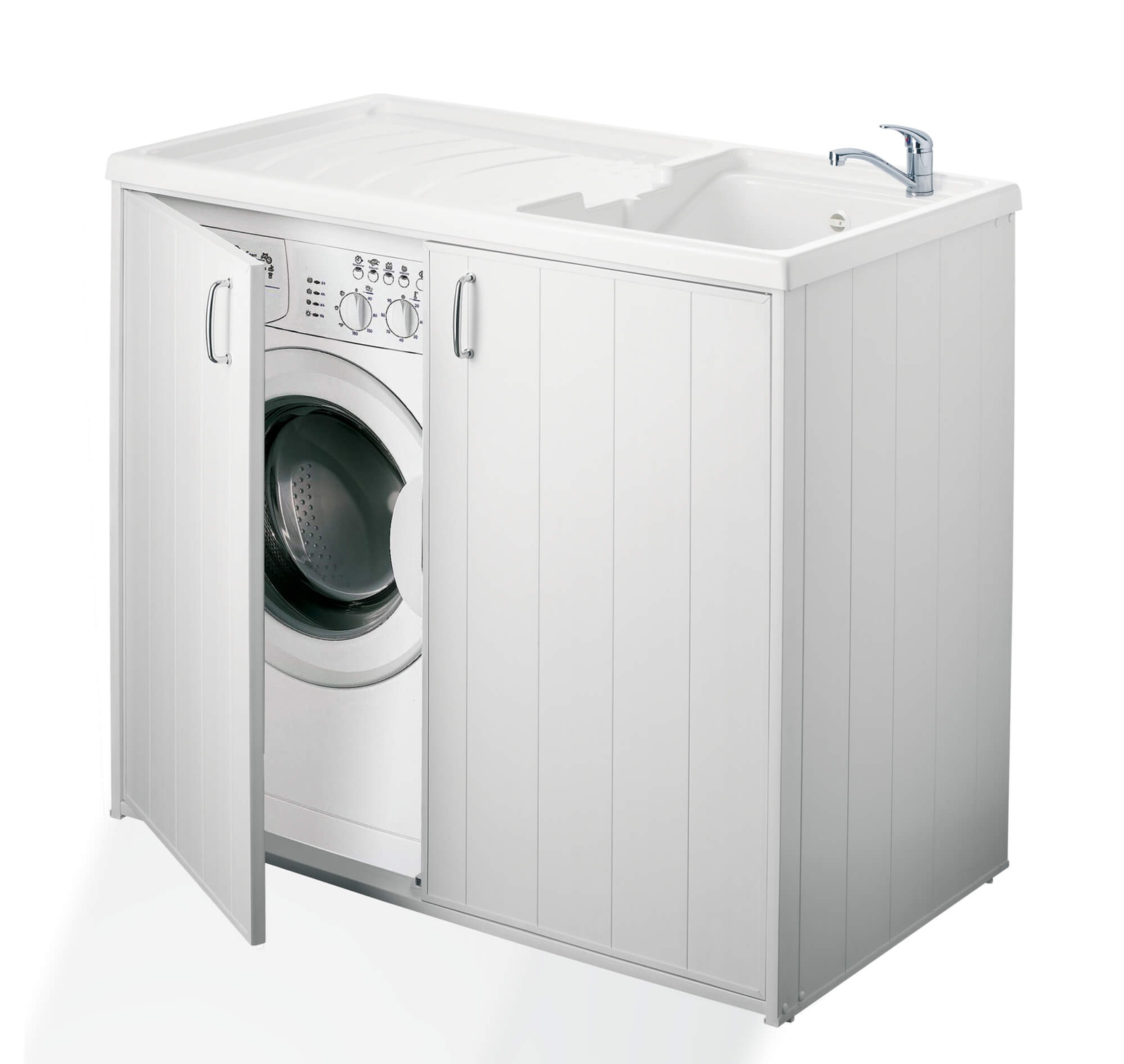 Lavatoio e Coprilavatrice in PVC 109x60x92cm Forlani SuperWash Bianco