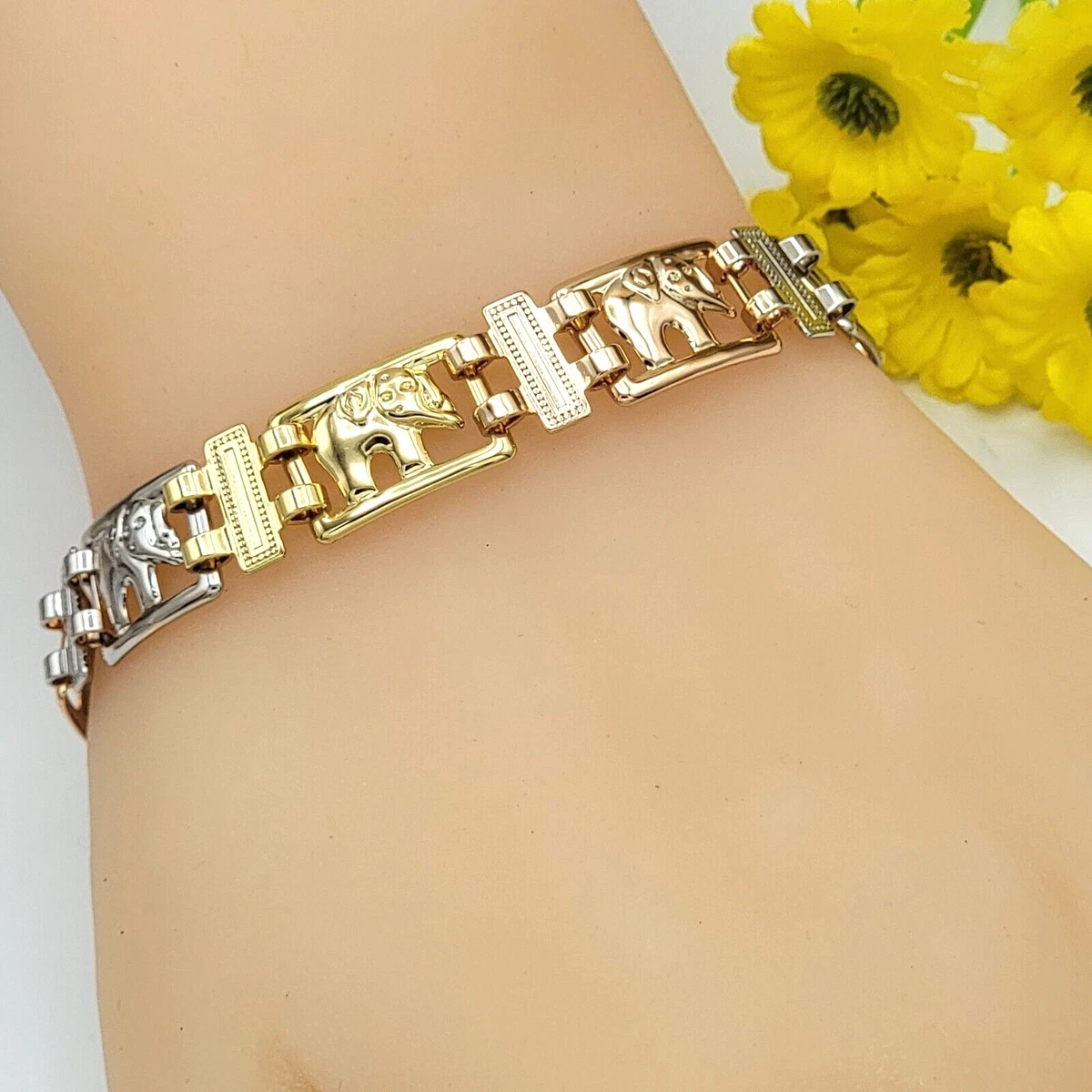 Gold plated elephant bracelet online