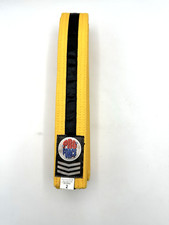 ProForce Karate Belt Double Wrap Solid Yellow/Black Stripe SIZE 2