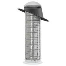 14 In. Acrylic Dome Sun Tunnel Skylight with Flexible Tube and Pitched Flashing