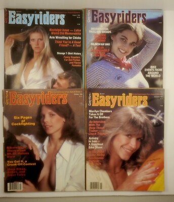  Easyriders magazine 1980's lot of 4 Nov/oct/aug/sep Check Pics For Condition 