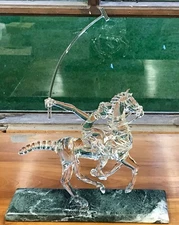 Rare Hand Blown Polo Sculpture By Milon Townsend