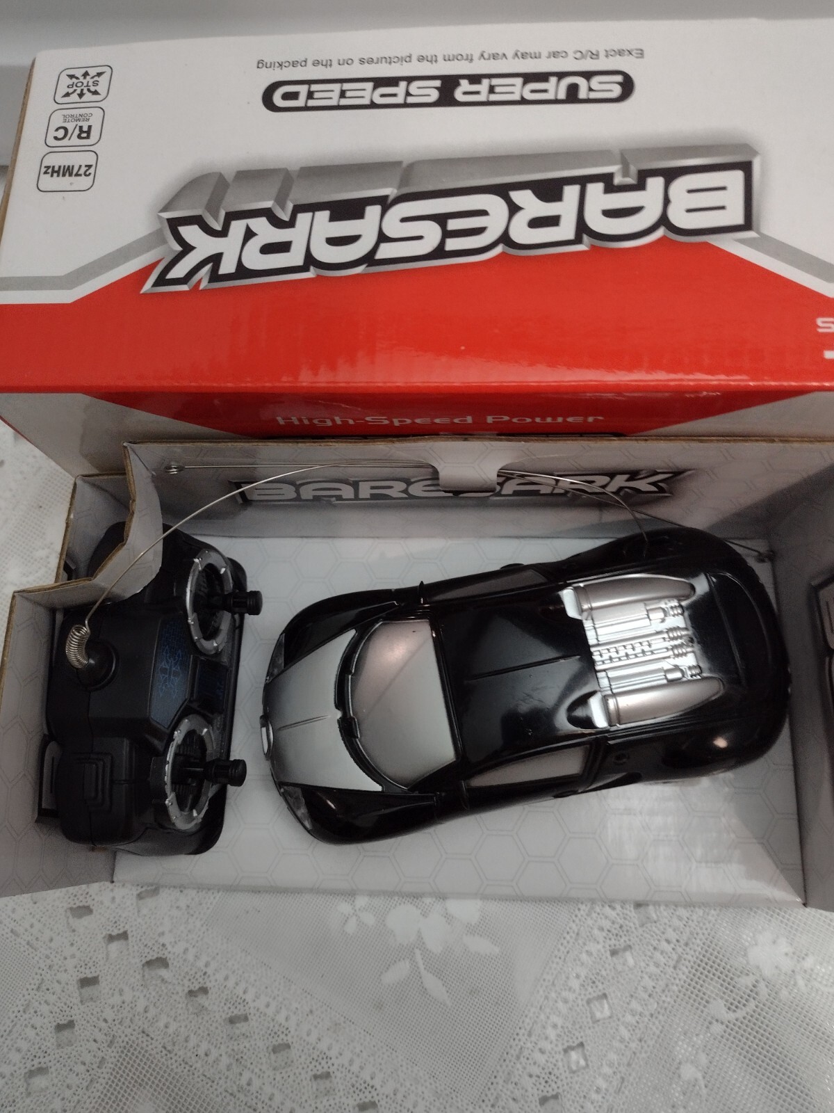 Remote Control Car 1:28 Black Super Speed On Road Racer Baresark Best Gift
