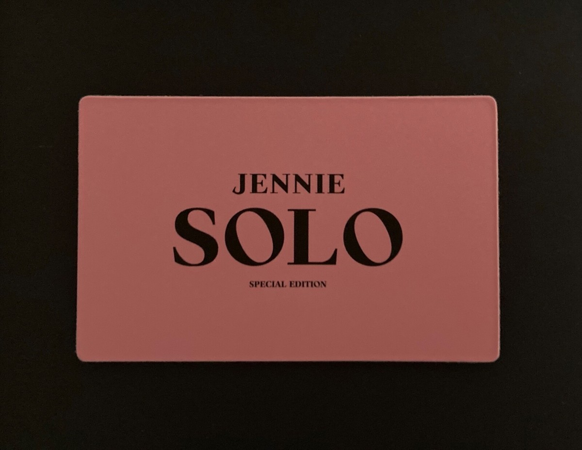 Blackpink Jennie Official SOLO Special Edition POB