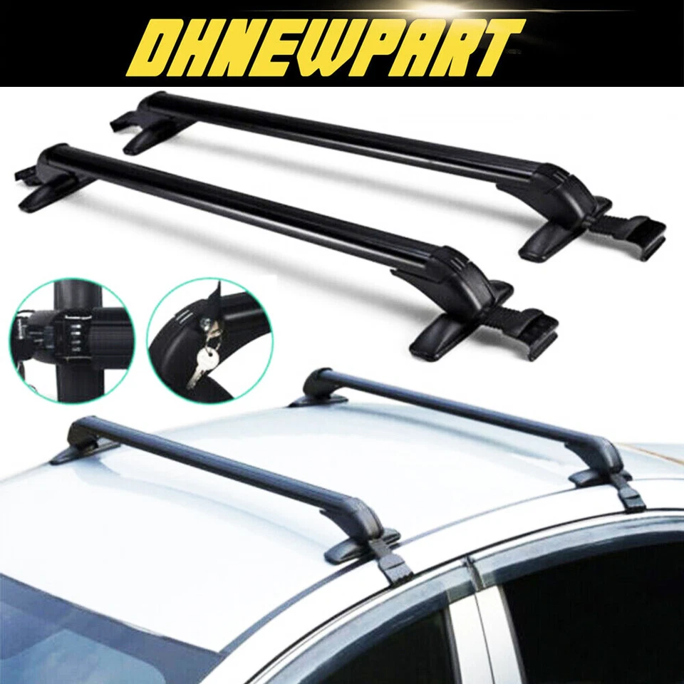 For Nissan Sentra 2005-2022 43" Roof Rack Cross Bars Top Cargo Carrier w/ Lock Foto 3 de 4