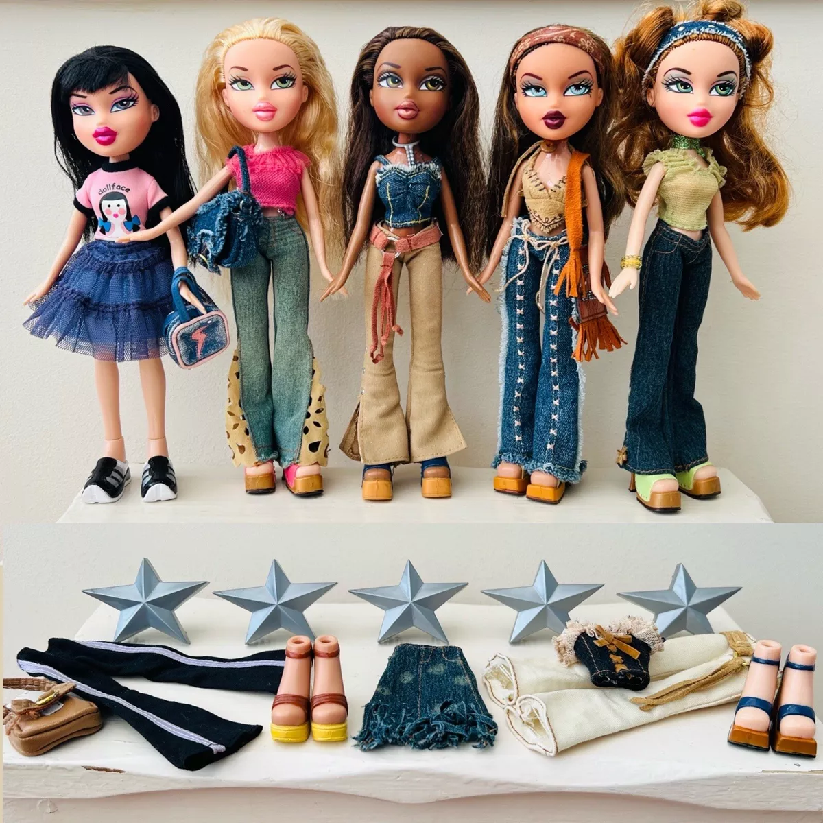 Bratz Doll Bundle Lot Strut It Cloe Jade Meygan Sasha Yasmin Clothes