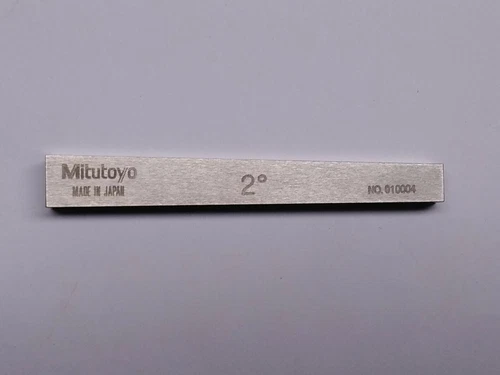 MITUTOYO ANGLE BLOCK  2 DEGREE 010004 MACHINIST PRECISION GROUND 20 SEC ACCURACY