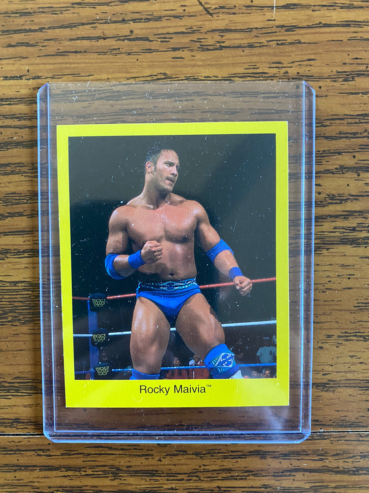 1997 Rocky Maivia Rookie Card WWF The Rock Dwayne Johnson Cardinal Trivia view 7