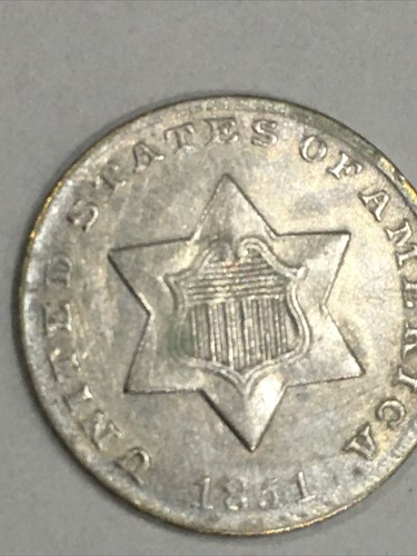 1851 3c Three Cents U.S Variety 1 - Picture 6 of 8