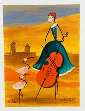 Esther Myatlov AMONG THE SHADOWS Hand Signed Limited Edition Serigraph Art