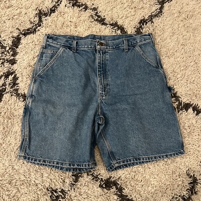 Vintage Y2K Carhartt Shorts Mens B29 STW Carpenter Work Denim Jean