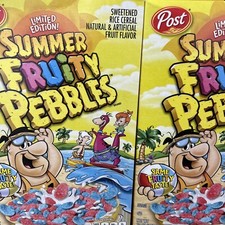 BRAND NEW Limited Edition POST Summer Fruity Pebbles Cereal 1- Box 10oz