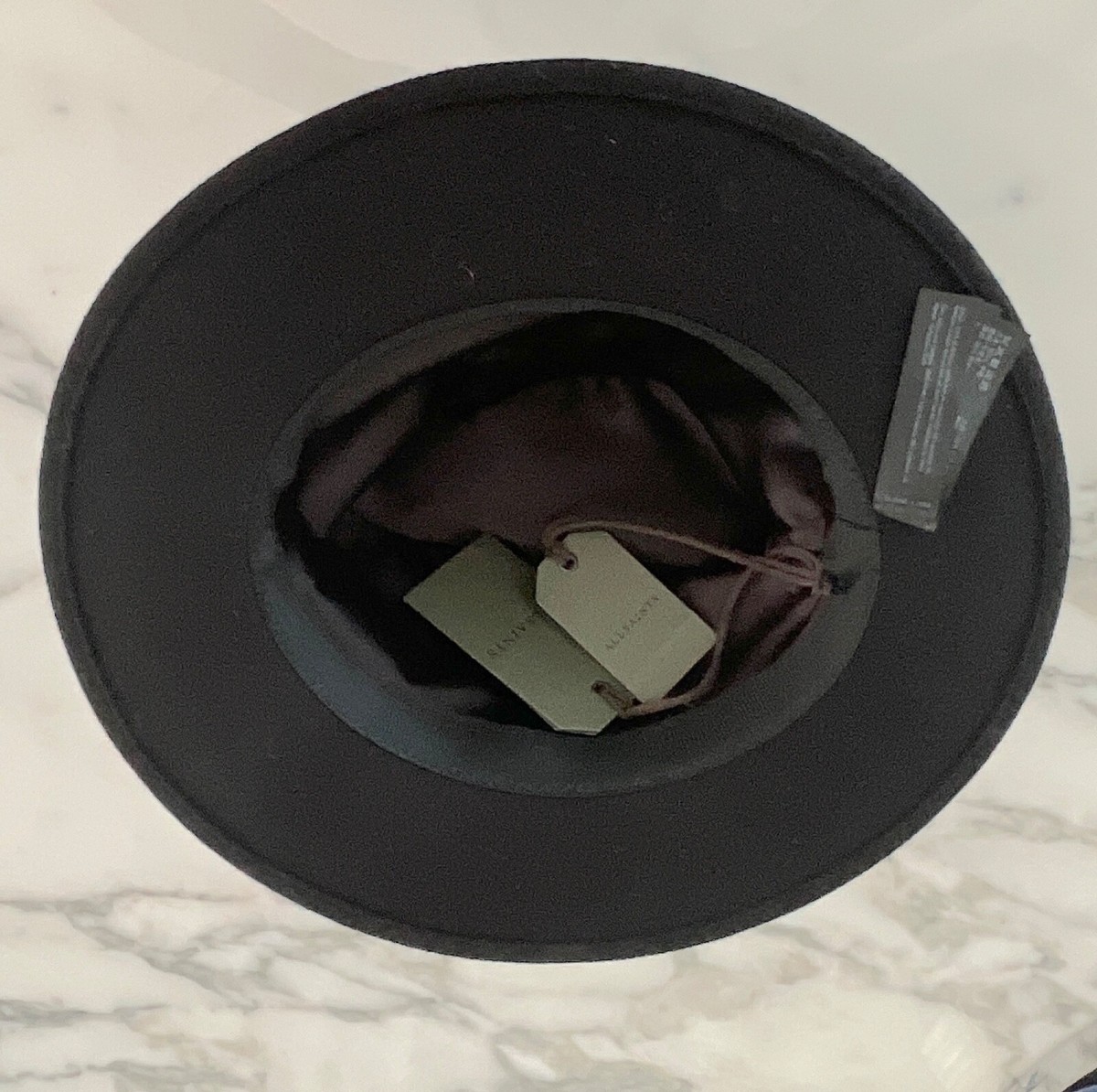 AllSaints Bronson Fedora Size S/M, Wide Brim, NWT Bronson Wide Brim Wool Fedora Hat Black | ALLSAINTS US main image 3