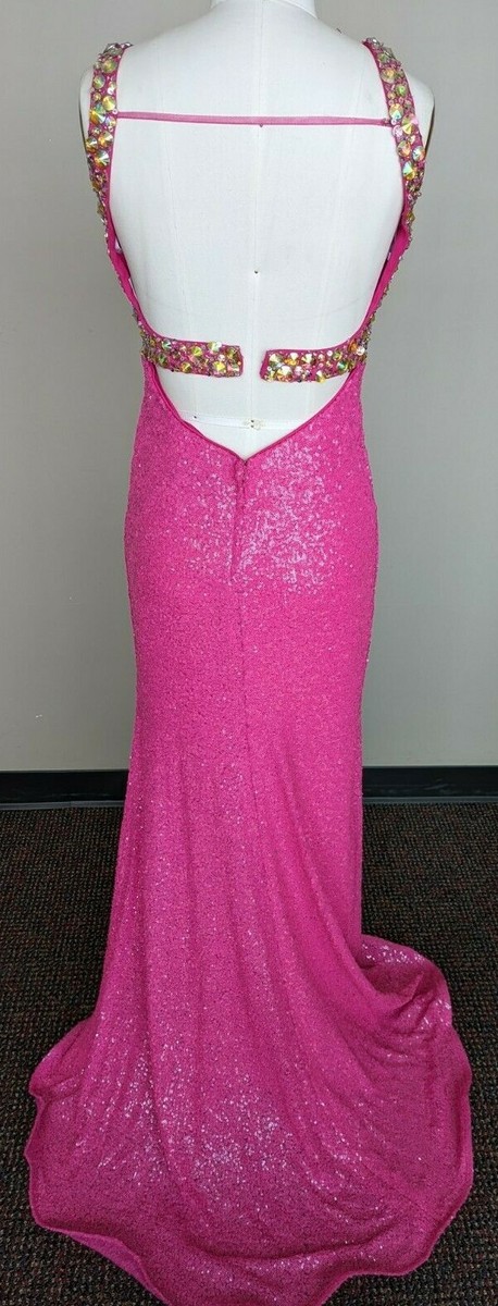 burgundy red prom dress Wine Red Long Prom Dress with Notched Neckline Wine / 4