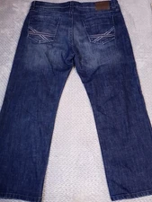 TK Axel Jeans Mens Size 40x30 Blue Slim Boot Wide Leg Baggy Boho Cowboy