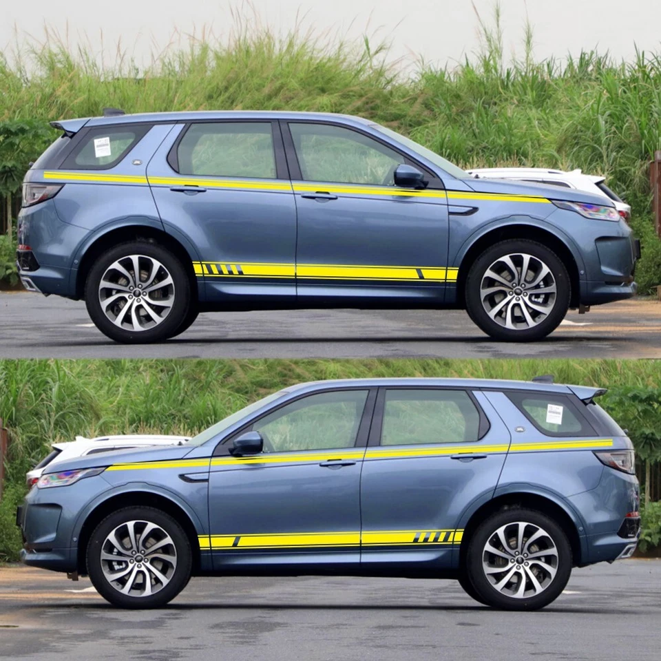 Gráficos faldón lateral rayas coche pegatina para Land Rover todos los modelos kit envolturas vinilo Foto 2 de 4