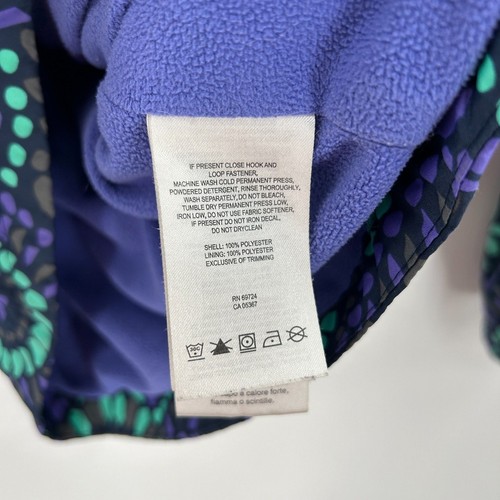 COLUMBIA Purple Teal Design Fleece Lined Outdoor Full Zip Jacket Juniors Large - Picture 6 of 6