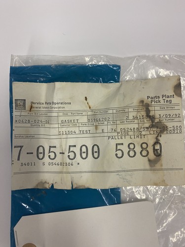 NOS GM#03966202 Gasket Front Brake Shield - Bild 3 von 3