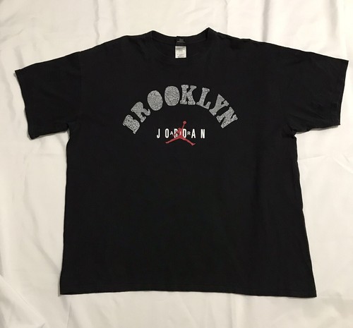 VINTAGE NIKE AIR JORDAN MARS BROOKLYN TEE SHIRT BLACK CEMENT FIRE RED XXL |  eBay