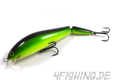 Der TAIMEN Flachläufer - 16 cm Traumwobbler handmade by Monarch Dok Farbe GREEN 