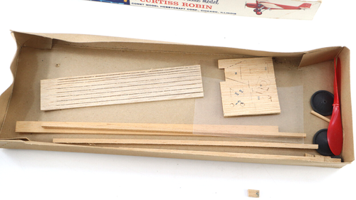Vintage Curtiss Robin Flying Balsa Wood Airplane by Comet - Picture 8 of 12