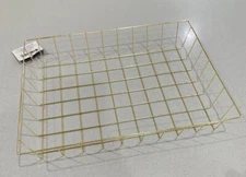 Essentials gold basket tray home decor new
