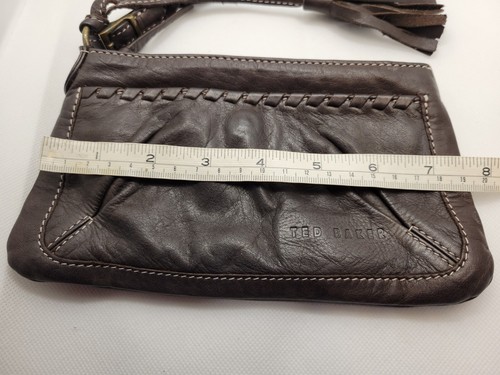 Ted Baker Genuine Soft Leather Clutch Bag Pouch Wristlet Brown Great Cond. - Picture 9 of 10