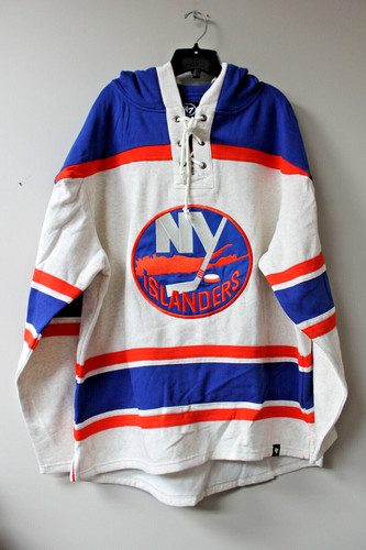 New NHL New York Islanders Lacer jersey style mid weight cotton hoodie men XXL