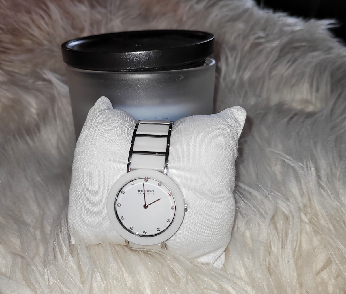 ベーリング BERING 腕時計 Ladies 11119-509 with 2strap ⏱️Bering Ceramic Ladies Steel & White Quartz Watch New In