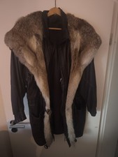 Ledermantel Mit Rotfuchs Applikation Gr 46