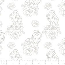 Disney Fabric Beauty and the Beast Belle Bold Rose 100 Cotton From Camelot BTY
