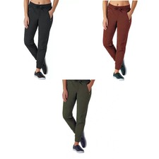 Member's Mark Women's Woven Trek Jogger Stretch Pants Moisture Wick Pockets