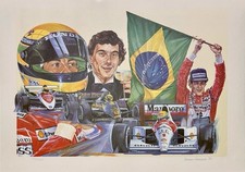 Serigrafia Ayrton Senna di Gianni Cremonini firmata e numerata 226/500 del ‘91
