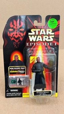 Vintage 1999 Star Wars Episode 1 Darth Maul with Commtech Chip Double Blade NIB
