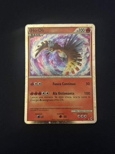 Ho-Oh SL5 Shiny Holo Rare Call of Legends Pokemon MP Italian 🇮🇹