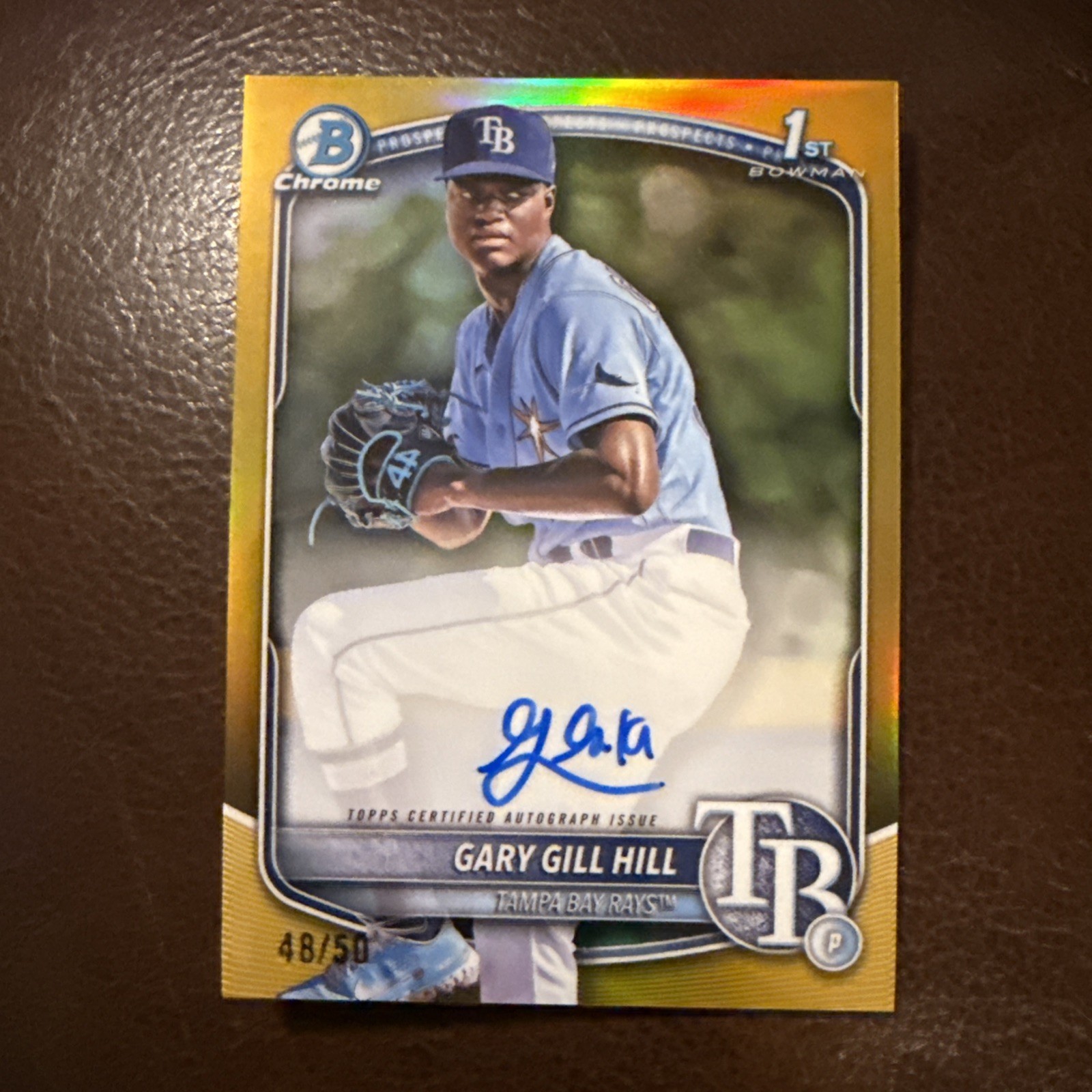 2025 Bowman - Chrome Prospect Auto Gary Gill Hill #CPA-GG Gold Refractor /50