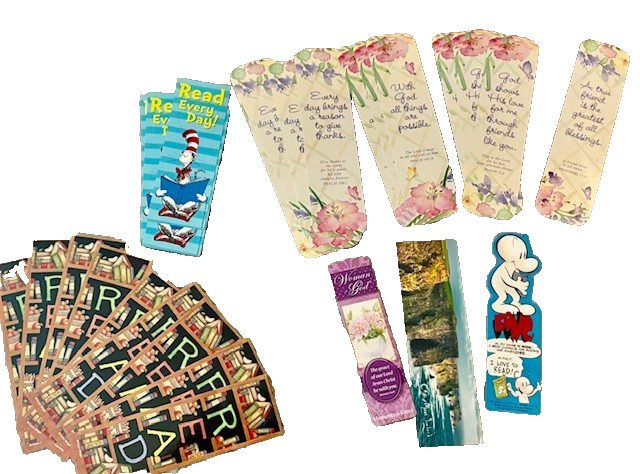 Lot Of 24 Asst. Unused Bookmarks; Various Makers / Sayings/Quotes- Most Vintage