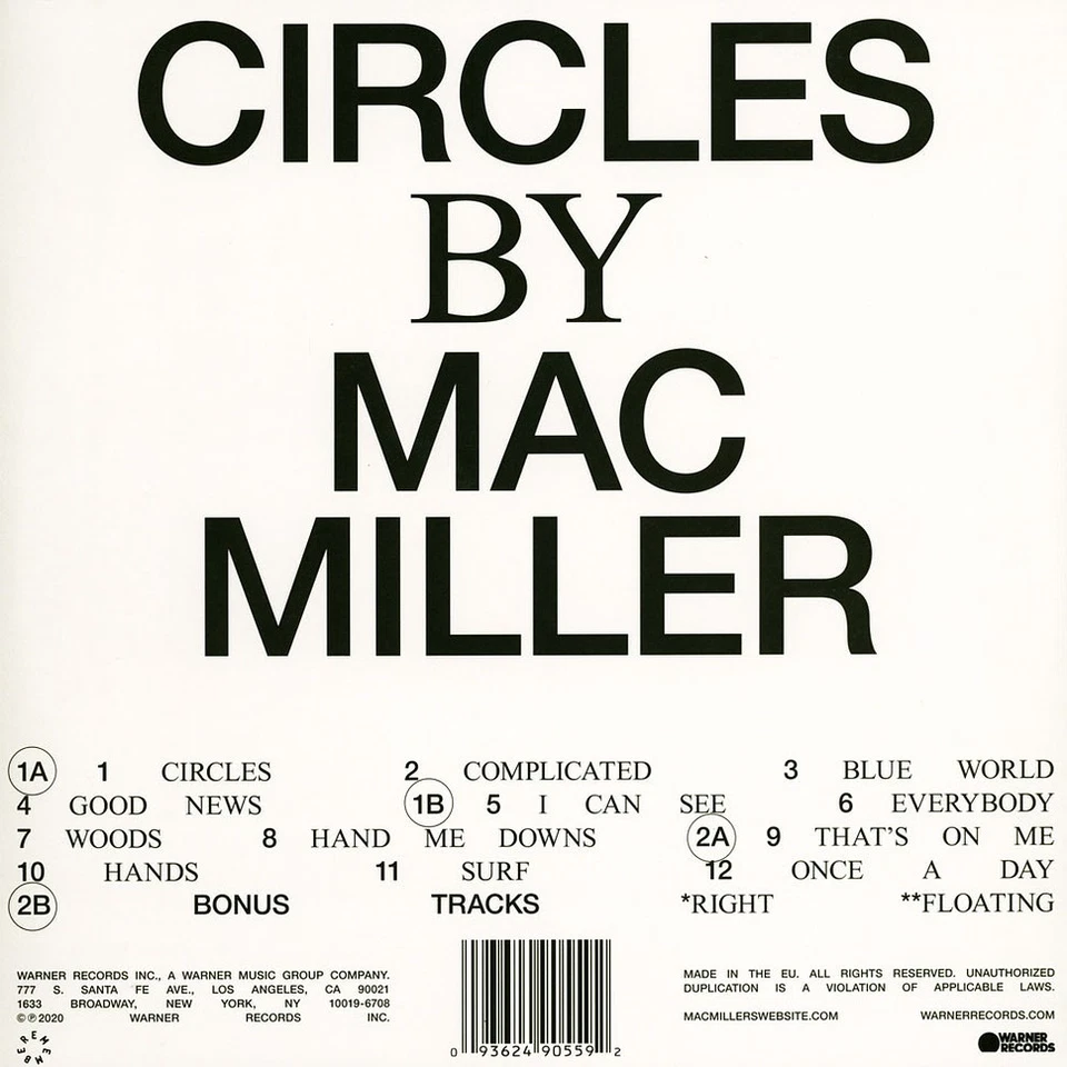 Mac Miller - Circles Clear Vinyl Edition (2020 - CZ - Original) - Bild 3 von 4