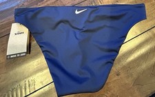Nike Navy Bikini Swim Bottoms Move To Zero Women  s Size L NWT