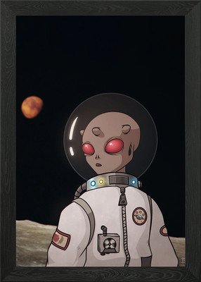 Antiker Astronaut gerahmtes Wandbild Poster Leinwanddruck Bild