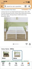 New Lutown-teen King Size Bedbase White 41cm deep