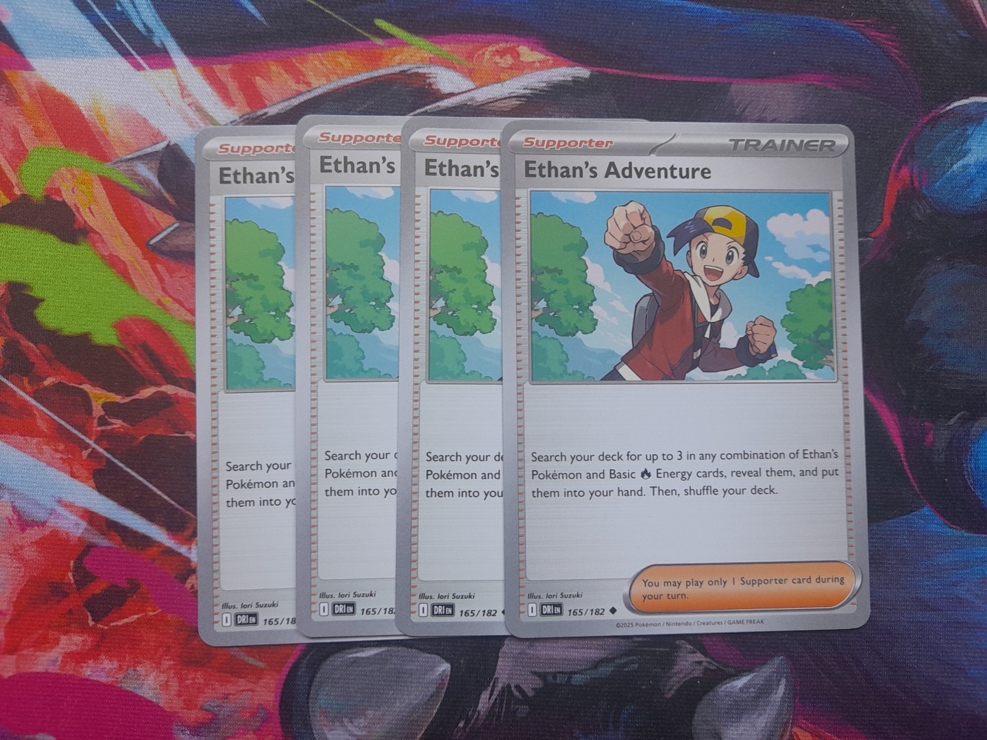 [4x Playset] Ethan's Adventure 165/182 SV10: Destined Rivals (DRI) Pokemon TCG