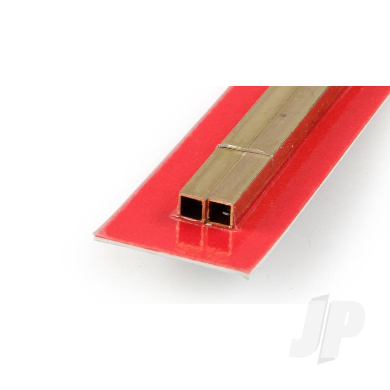 K&S 9853 Square Brass Tube 5mm x 300mm x .45mm (2 pcs)