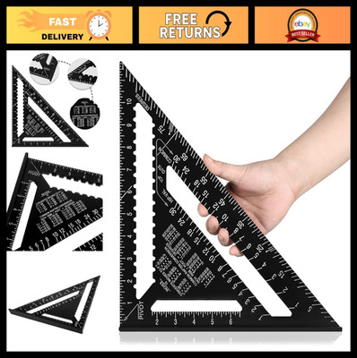 12'' Aluminum Rafter Square - Professional Measuring Tool for Woodworking, Framin