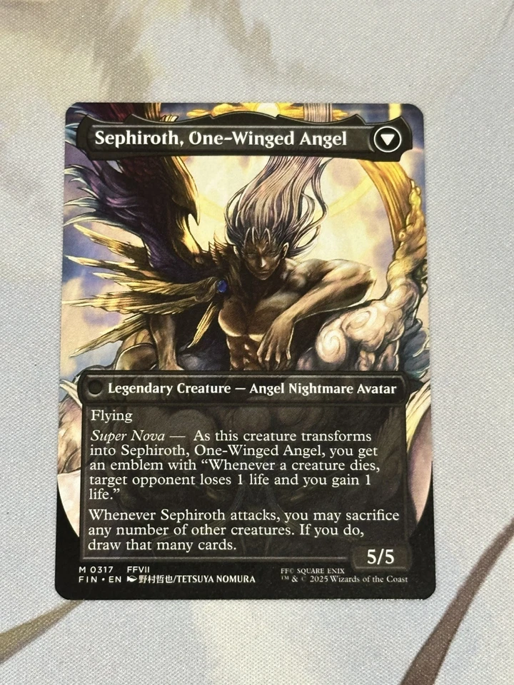 Sephiroth, Fabled SOLDIER Borderless 0317 Mythic Final Fantasy Non-foil MTG FIN - Image 2 of 2