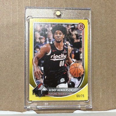 Topps 2023-24 Bowman Scoot Henderson Portland Trail Blazers #109 Gold 68/75