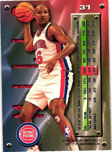 1995-96 METAL UNIVERSE BASKETBALL BASE SINGLES COMPLETE YOUR SET PICK YOUR CARD - Picture 49 of 331