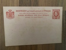 Curacao 1889 Pre Paid Postcard